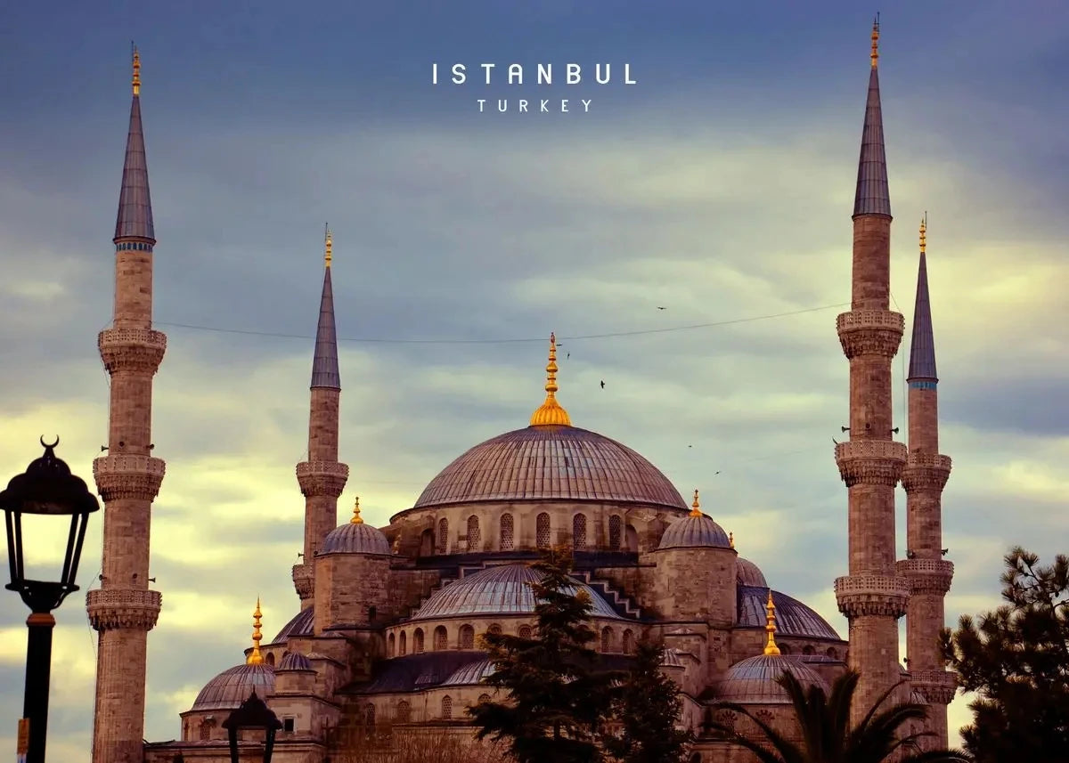 Sultan Ahmed Mosque | Istanbul | Constantinople | Turkey | Dusk Over the Majestic Blue Mosque | Iconic Turkey Posters