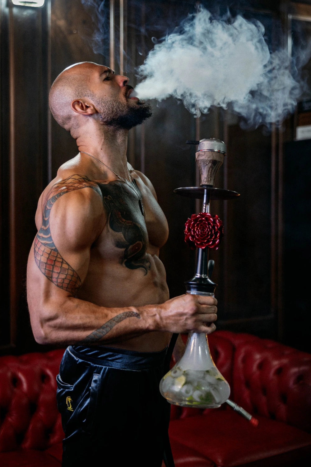 Andrew Tate with Hookah | Tate Relaxing with a Shisha Pipe | Blend of Fitness and Leisure