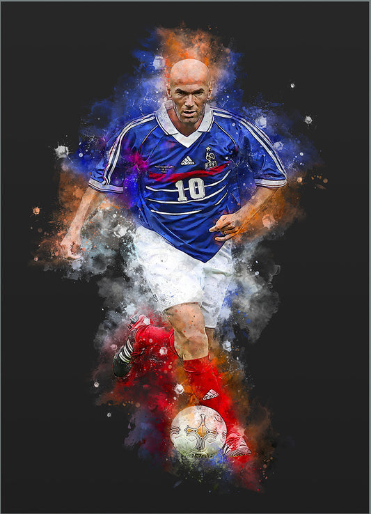 Affiche de football de Zidane