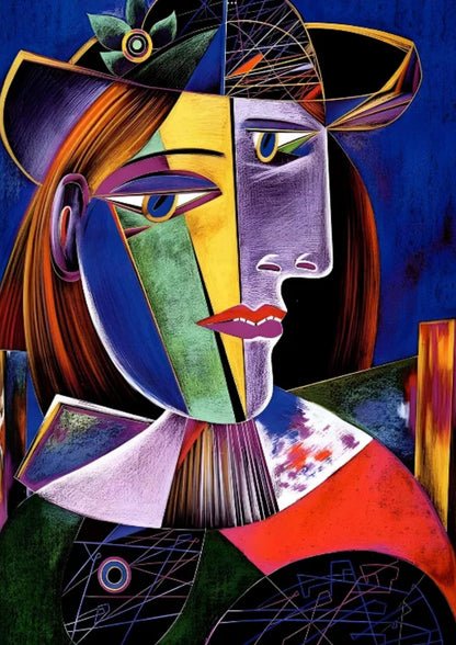 Abstrakter Vintage-Stil | Picasso-Klassiker im Anime-Stil