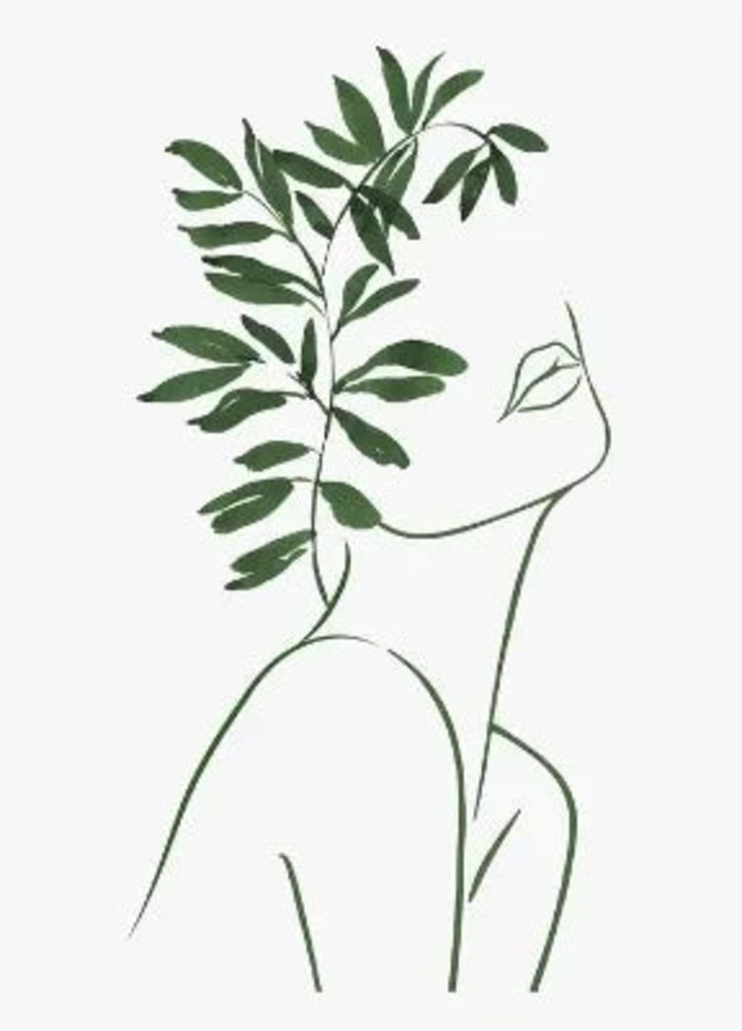 Moderne Botanische | Bladachtige Geometrische Ontwerp