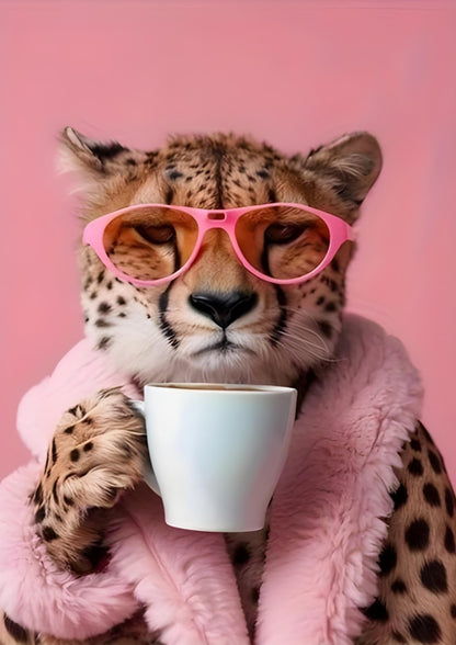Cheetah Koninklijke Punk Dieren | Uniek Wilde Dieren Ontwerp