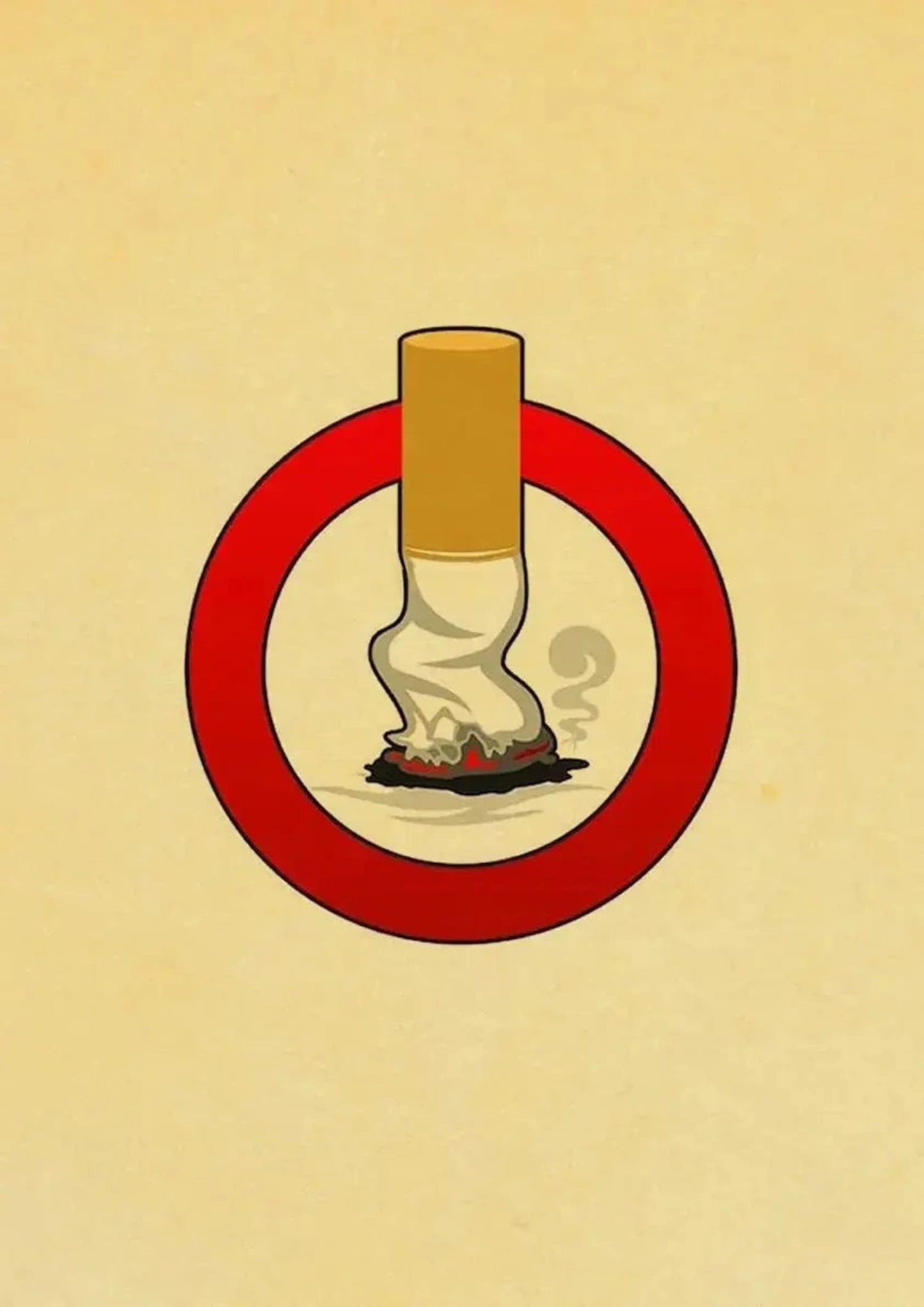 Retro-Warnschild „Rauchen verboten“
