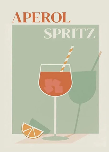 Aperol Spritz | Cocktail | Iconic Poster Collection | Celebrating Artistic Expression Across Styles and Eras