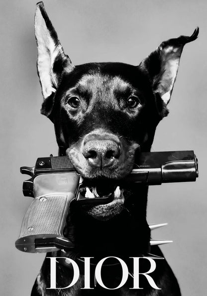 Dior Hond | Elegante Woondecoratie Kunst