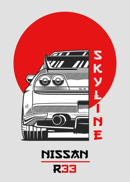 Nissan Skyline R33 | Japanse Auto Kunst