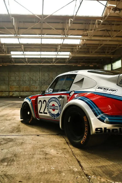 80s Retro Racing Car | Martini Club Design | Vintage Motorsport Art