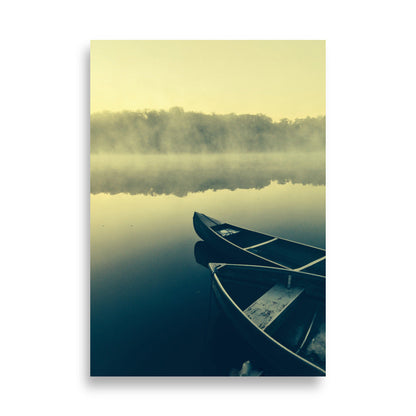 Boote im Nebel - Poster