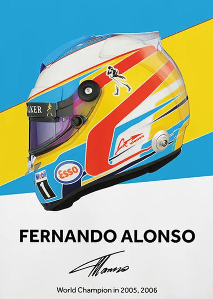 Formula 1 Helmet Canvas Art