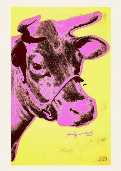 Andy Warhol | De Roze Stier | Levendige Pop Art