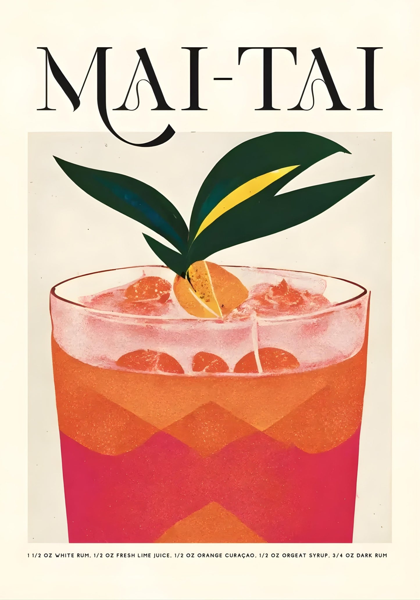 Vintage-Cocktailparty | Mai-Tai-Kunst aus der Mitte des 20. Jahrhunderts