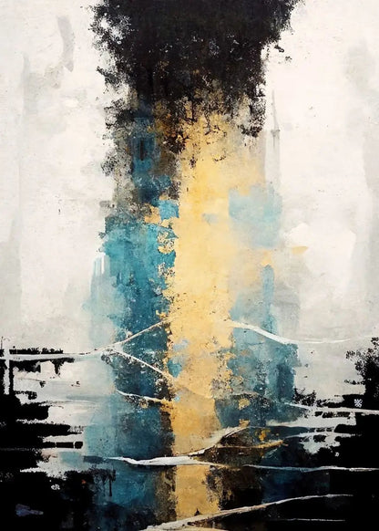 Vertikales Abstrakt | Strahlende Farben