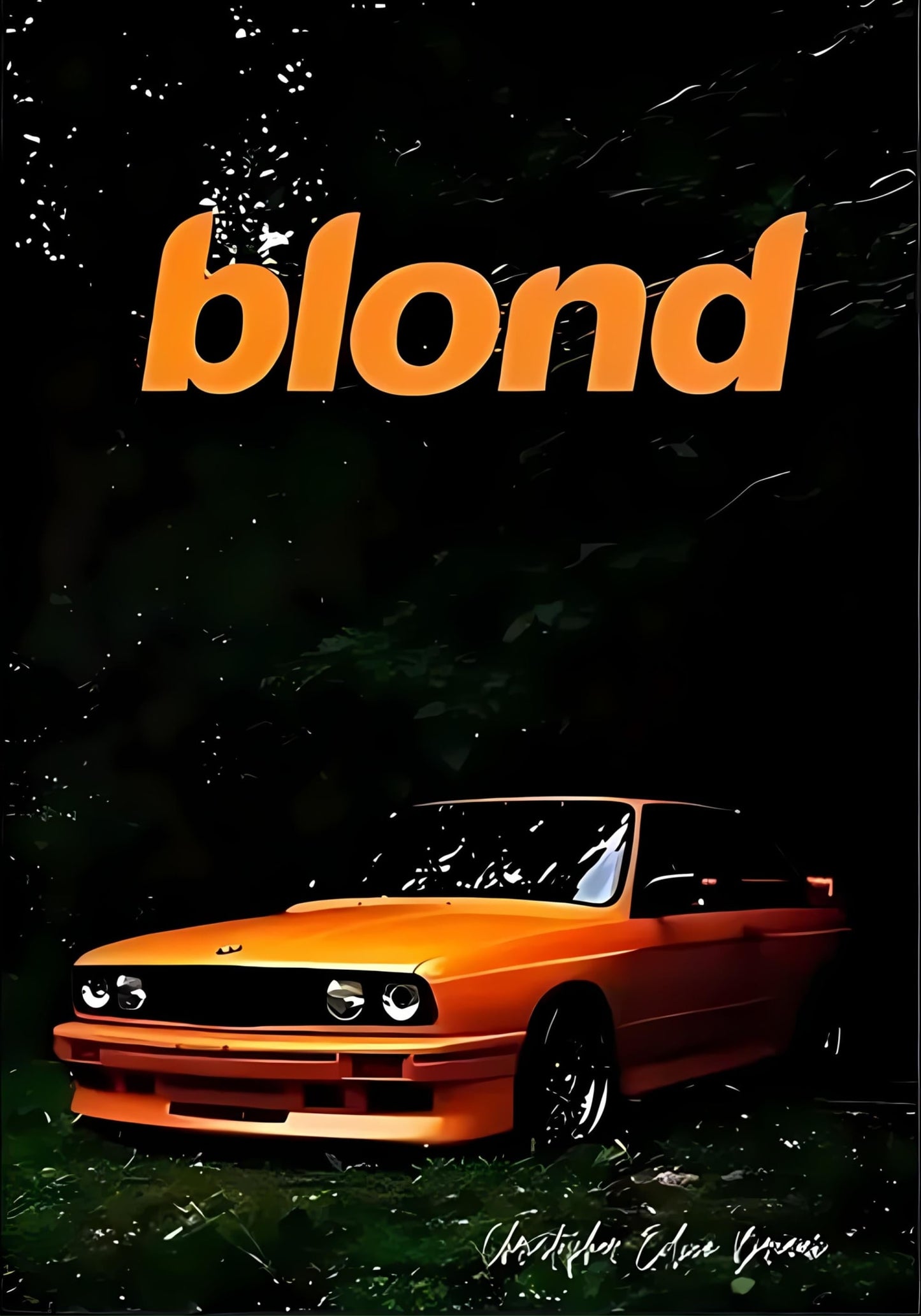 Oranger BMW | Vintage-Stil