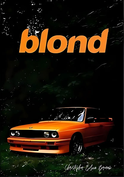 Oranger BMW | Vintage-Stil