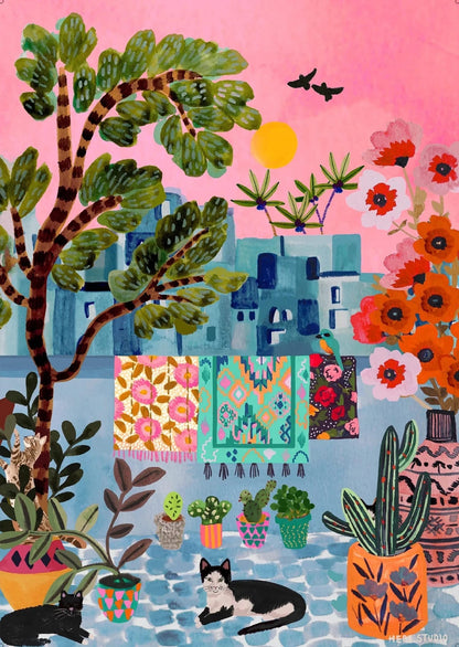 abstract india landscape poster