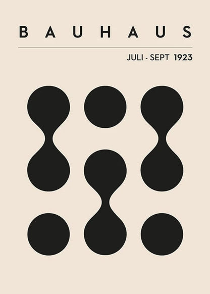 Bauhaus-Punktmuster-Kunst | Punkt-zu-Punkt-Design | Modernes geometrisches Poster | Abstrakte Wanddekoration | Künstlerischer Druck für Zuhause und Büro