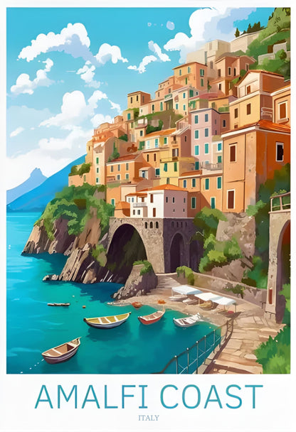 Schoonheid van de Amalfikust | Schilderachtige Italië Reis Kunst