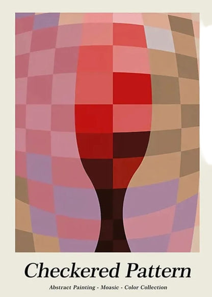 Checkered Pattern | Hidden Glass | Iconic Poster Collection | Celebrating Artistic Expression Across Styles and Eras