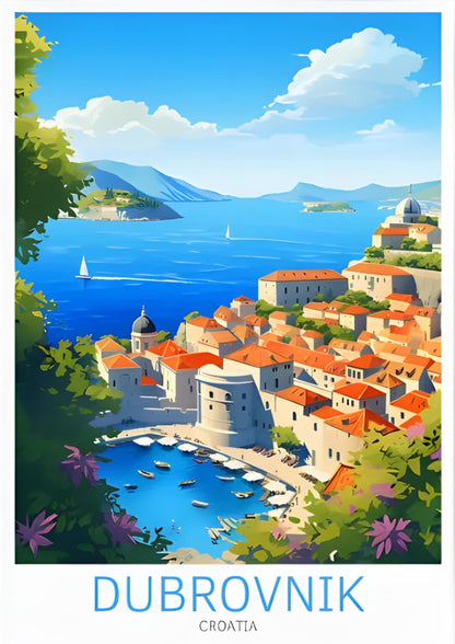 Oude Haven van Dubrovnik | Kustlandschap | Kroatië Reis Kunst