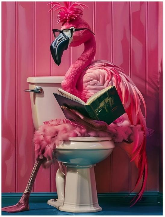 Animaux de Royal Punk | Flamingo en lecture