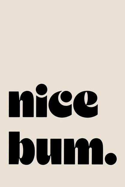 Nice Bum | Vintage Pink Cartoon