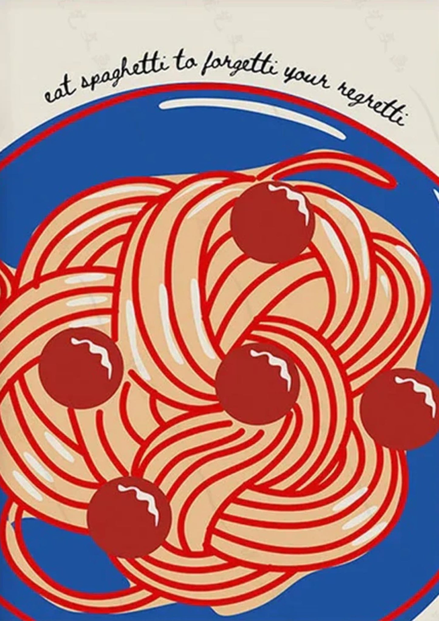 Eet Spaghetti | Retro Keuken Kunst