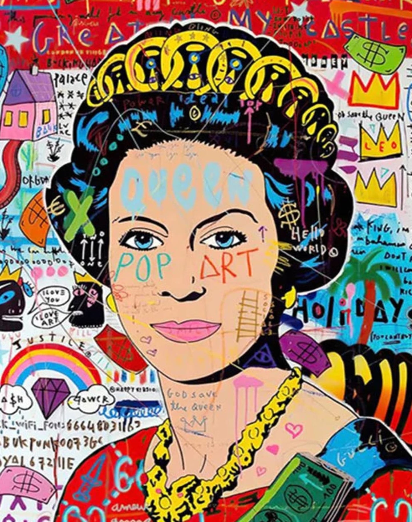 Queen of England | Abstract Pop Graffiti