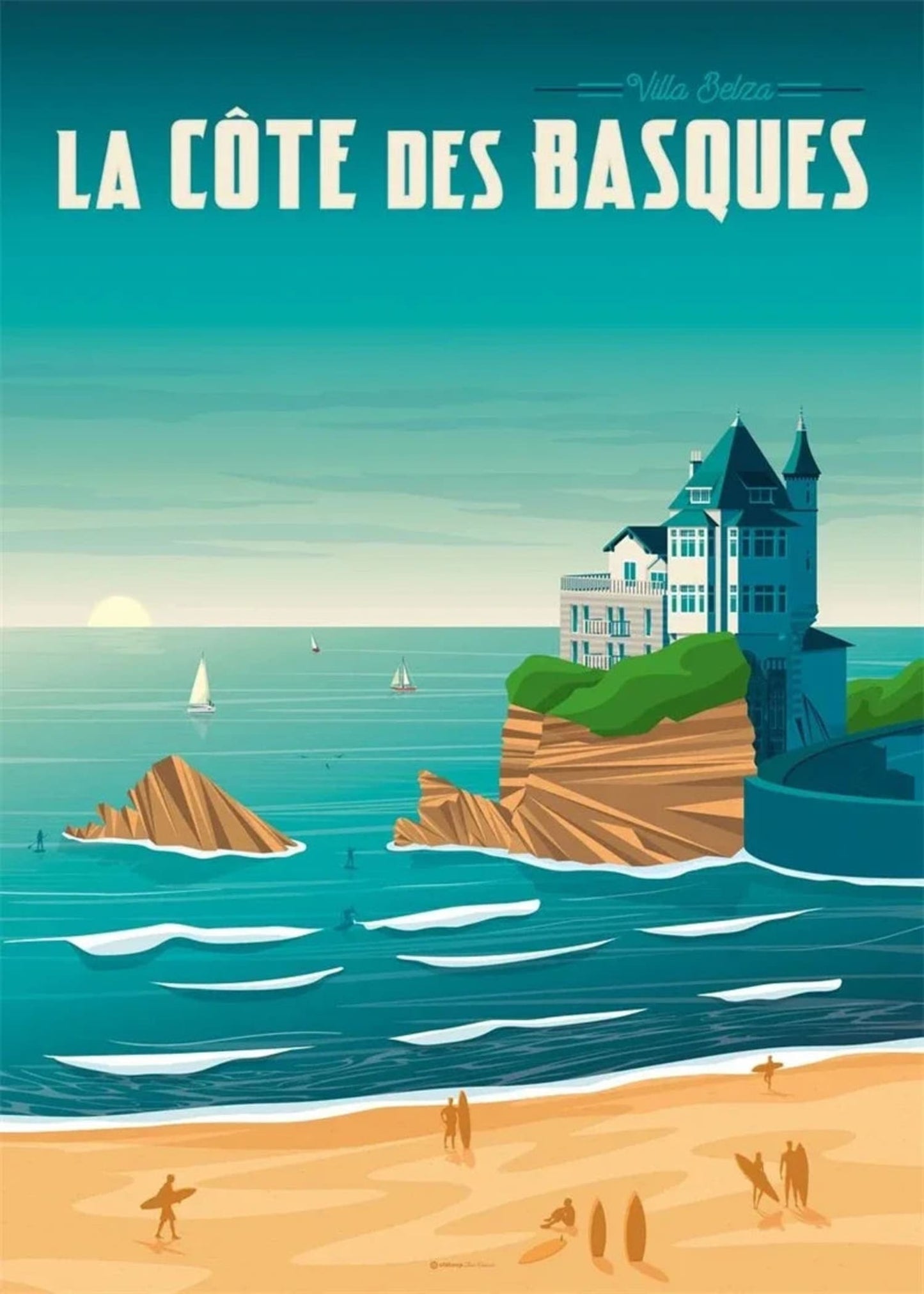 La Côte des Basques Schilderachtig | Franse Kustlijn Kunst