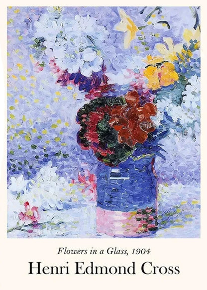 Henri Edmond Cross | Blumen im Glas | Impressionistische Blumenkunst