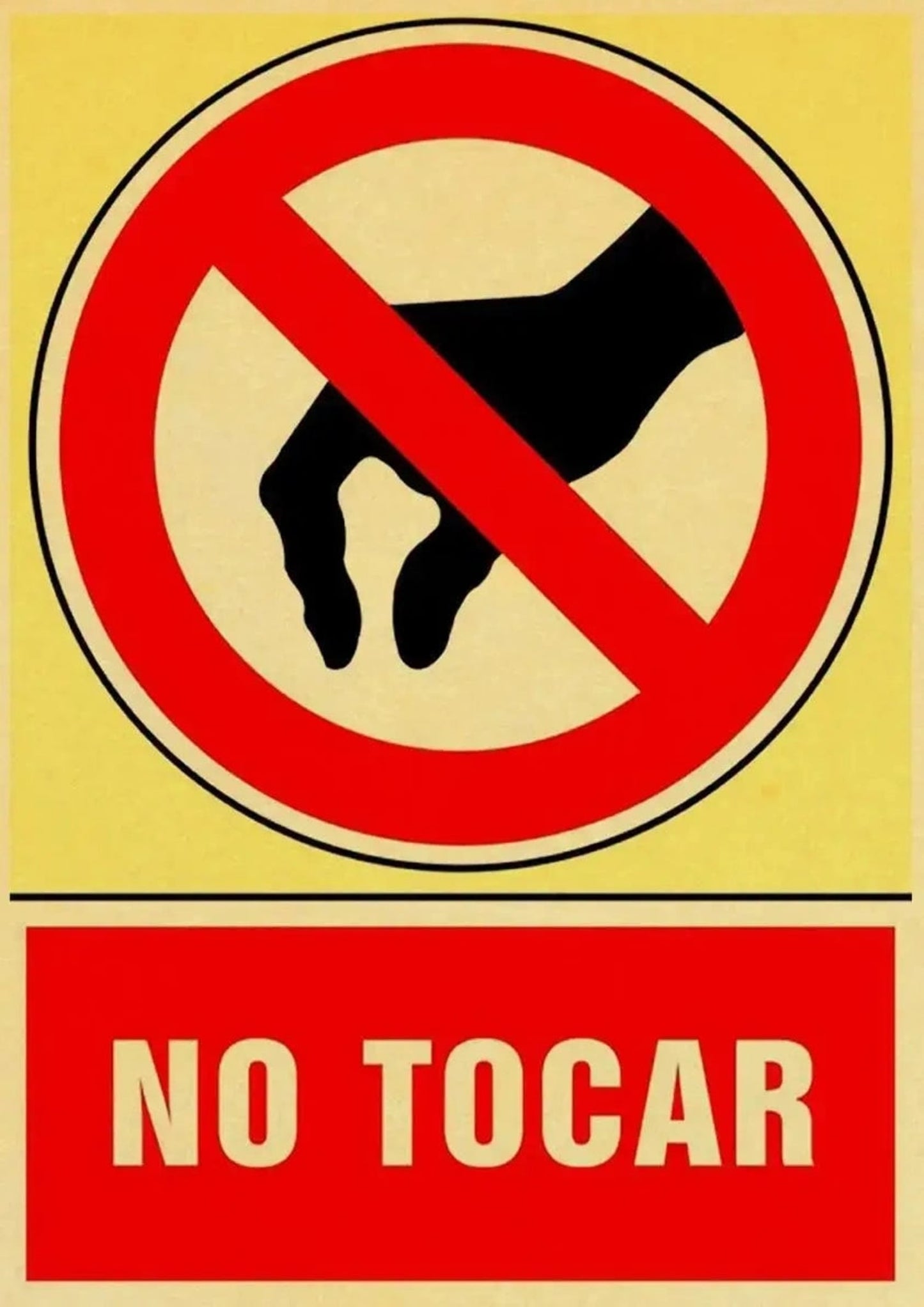 Tocar verboten | Vintage-Warnschild | Retro-Stil