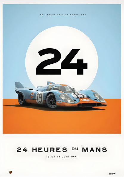 12. und 13. Juni 1971 | 24 Stunden du Mans | Vintage-Rennkunstwerk