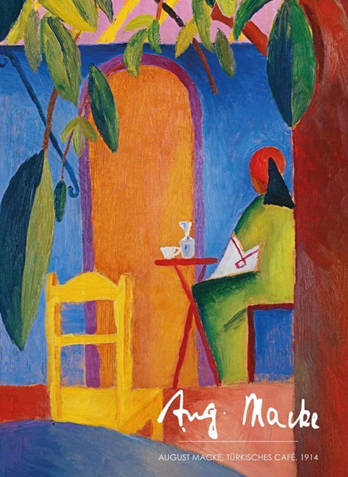 August Macke Kunstdruck | Expressionismus Wandkunst | 1914 Poster | Vintage Wohndekor | Künstlerisches visuelles Kunstwerk