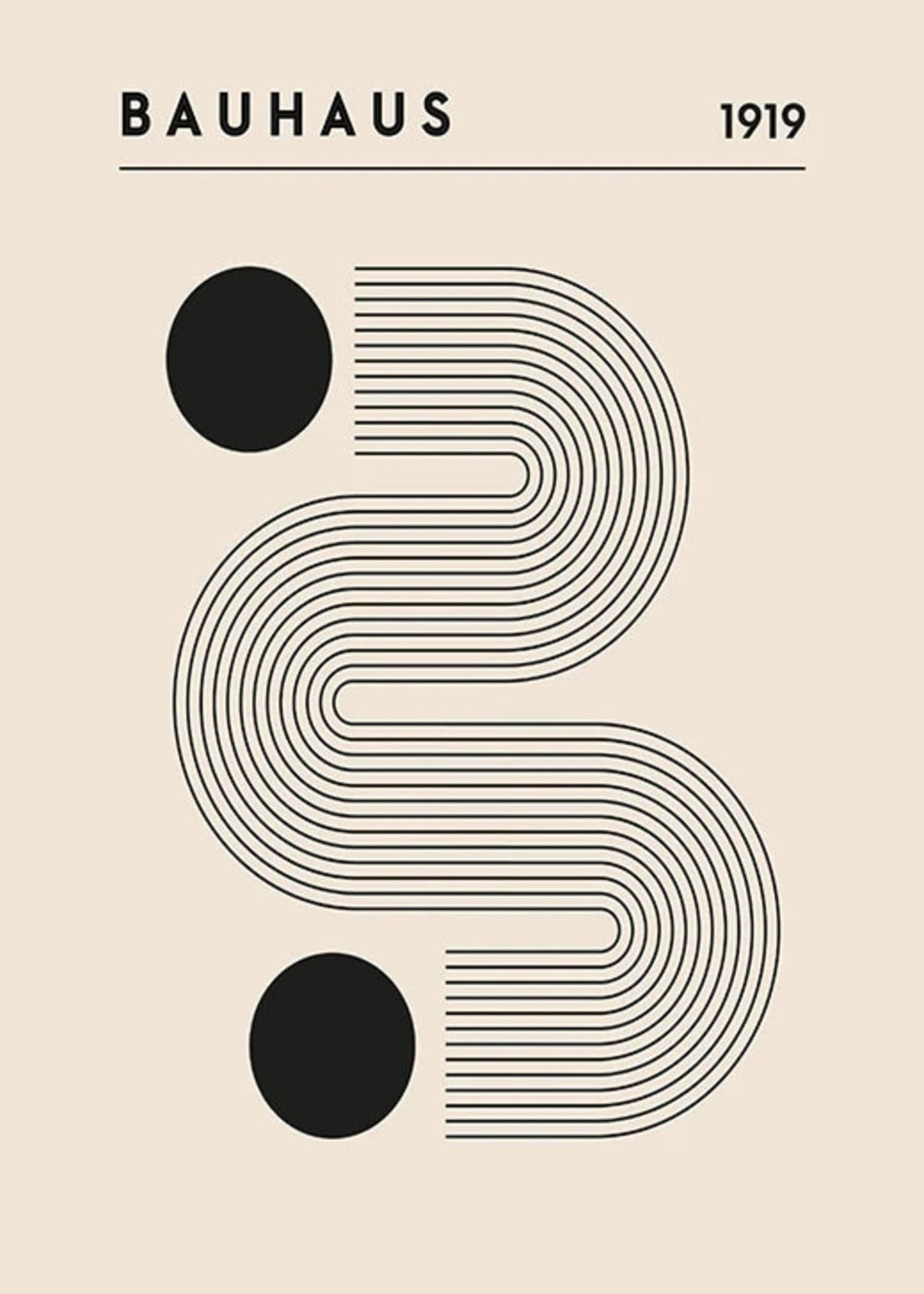 Bauhaus 1919 Poster | Raster der Innovation | Moderne Kunst | Heim- und Bürodekor | Abstrakte Wandkunst | Kreatives Design