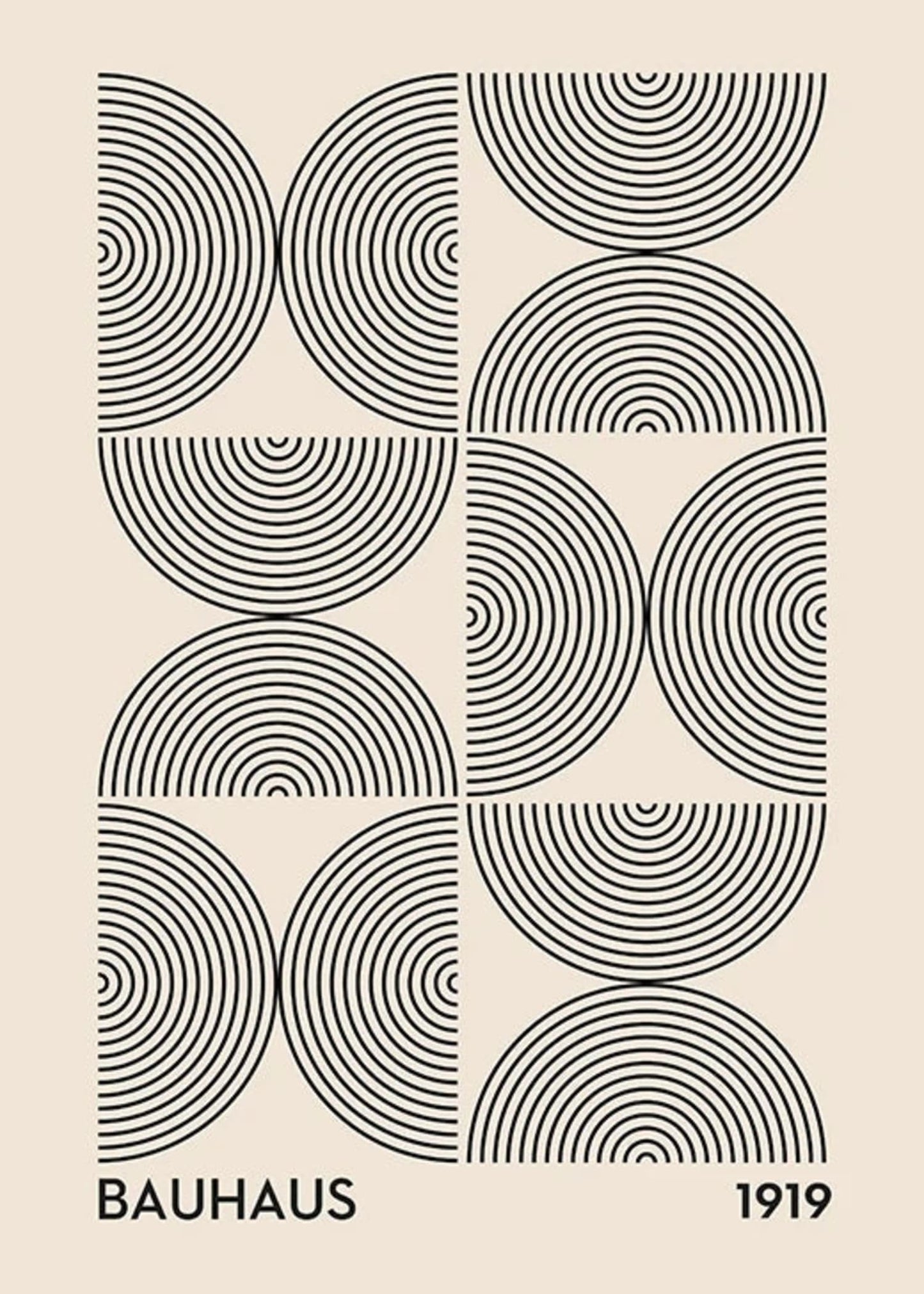 Bauhaus-inspiriertes Poster | Schlichte Muster | Minimalistische geometrische Kunst | Grafikdesign | Wanddekoration | Modernes Wohndesign