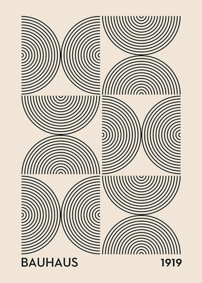 Bauhaus-inspiriertes Poster | Schlichte Muster | Minimalistische geometrische Kunst | Grafikdesign | Wanddekoration | Modernes Wohndesign