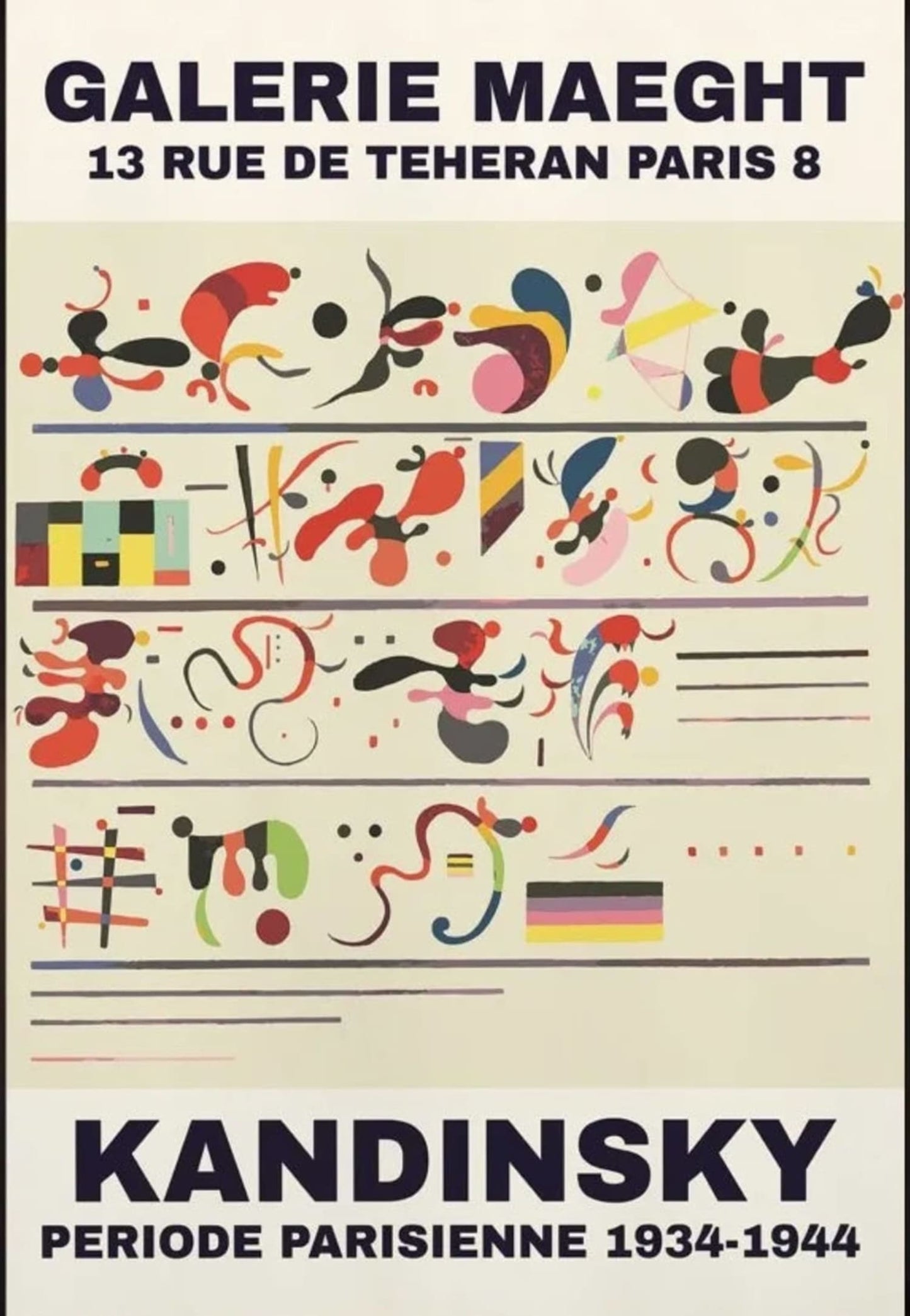 Period Parisienne | Wassily Kandinsky | 1934-1944 | Iconic Art Exhibition Poster