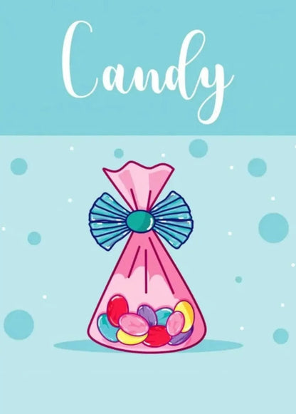 Skittles-Poster mit Tüte | Bunter Süßigkeiten-Kunstdruck | Wandkunst für die Inneneinrichtung | Regenbogen-Süßigkeiten-Poster für Küche oder Wohnzimmer | Lebendiges Skittles-Kunstdisplay