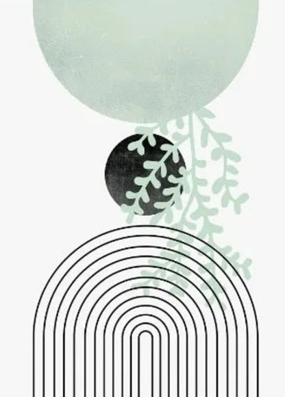 Moderne Botanik | Minimalistische grüne Kunst