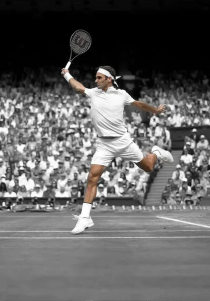 Roger Federer | Monochrome Tennis Kunst