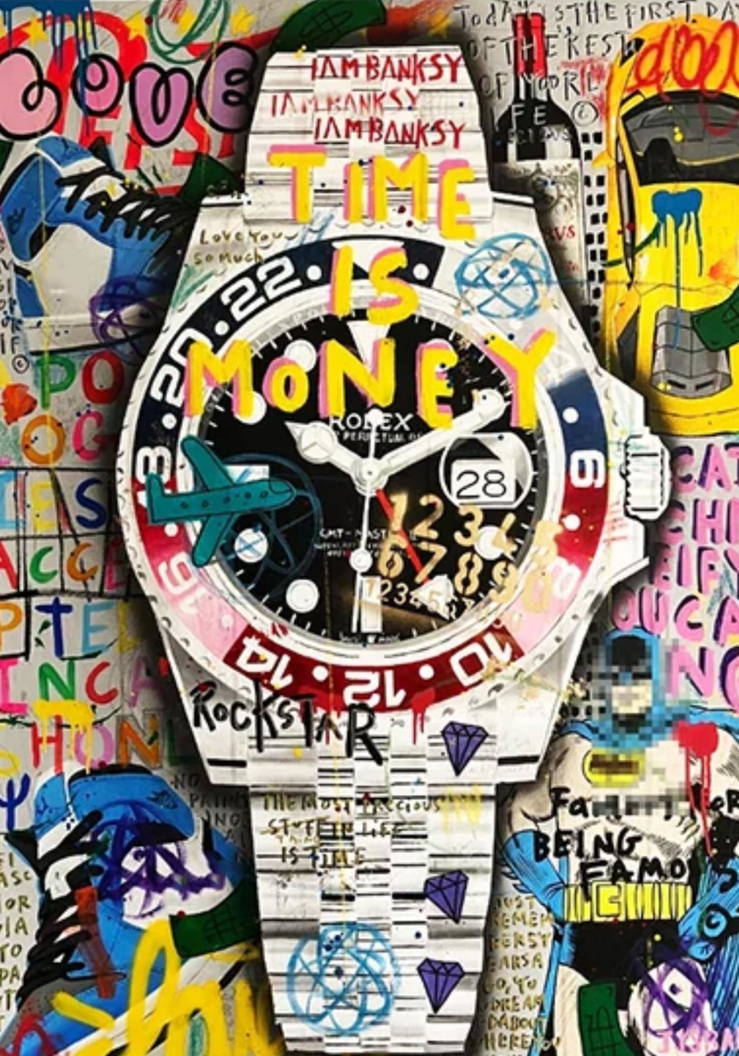 Pepsi Rolex Graffiti-Uhr | Moderne, lebendige Kunst