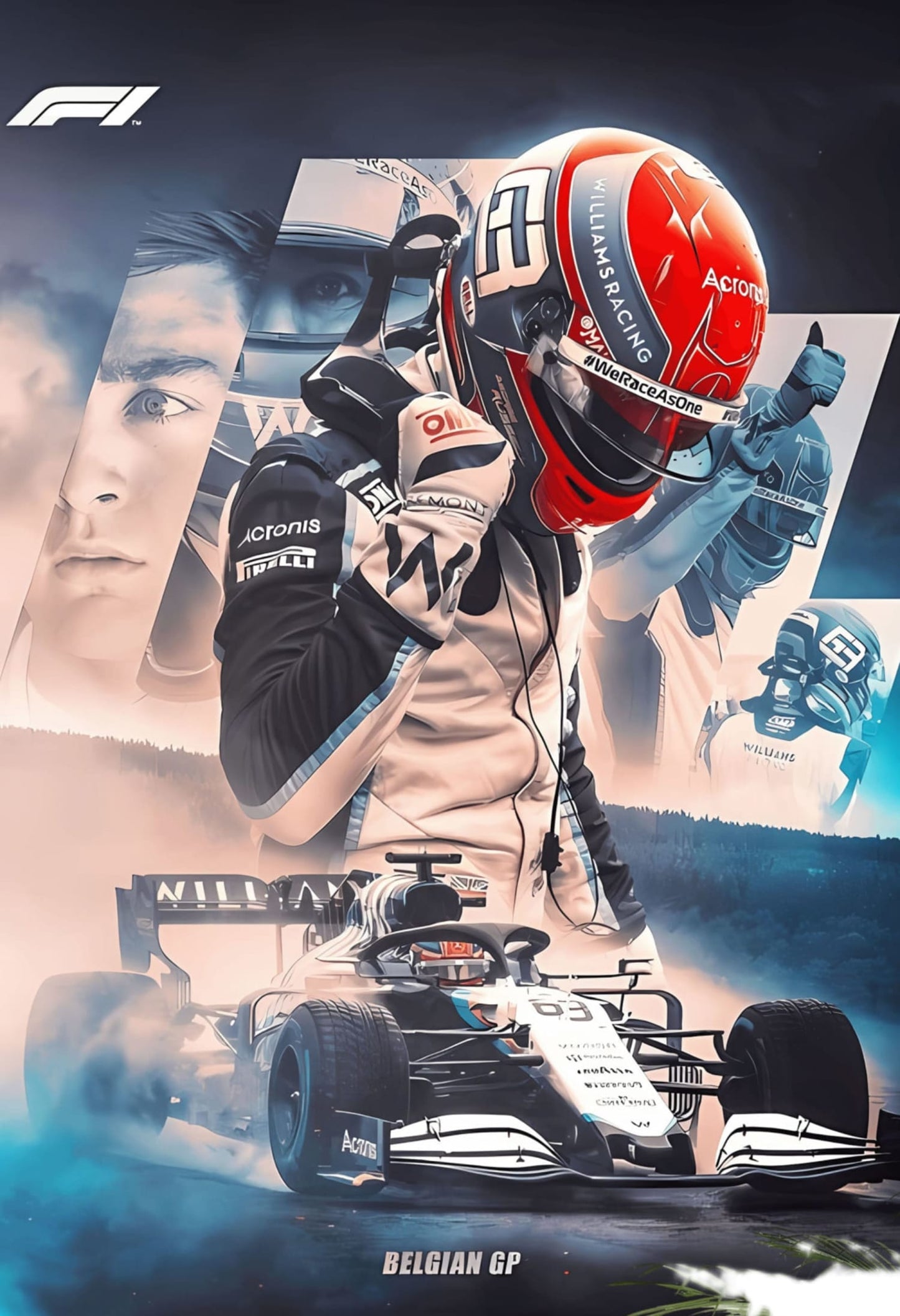 GEROGE RUSSEL | BELGIAN GP  | F1 POSTERS