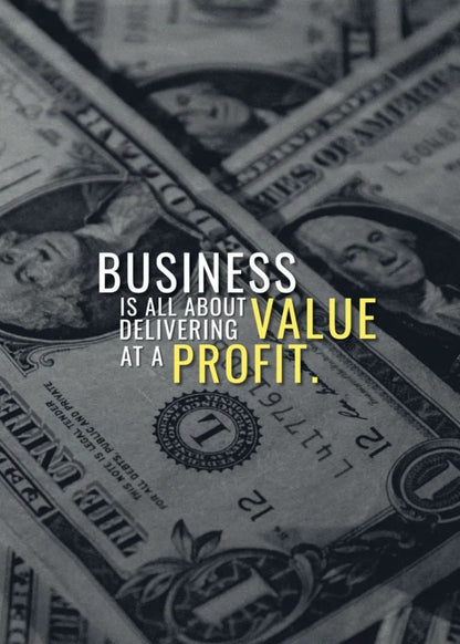 Business Value Profit | Inspirational Finance Quote
