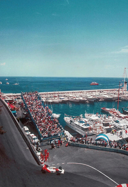 Monaco Grand Prix Poster | Vintage F1 Rennkunst | Straßen von Monaco | Klassisches Formel 1 Dekor