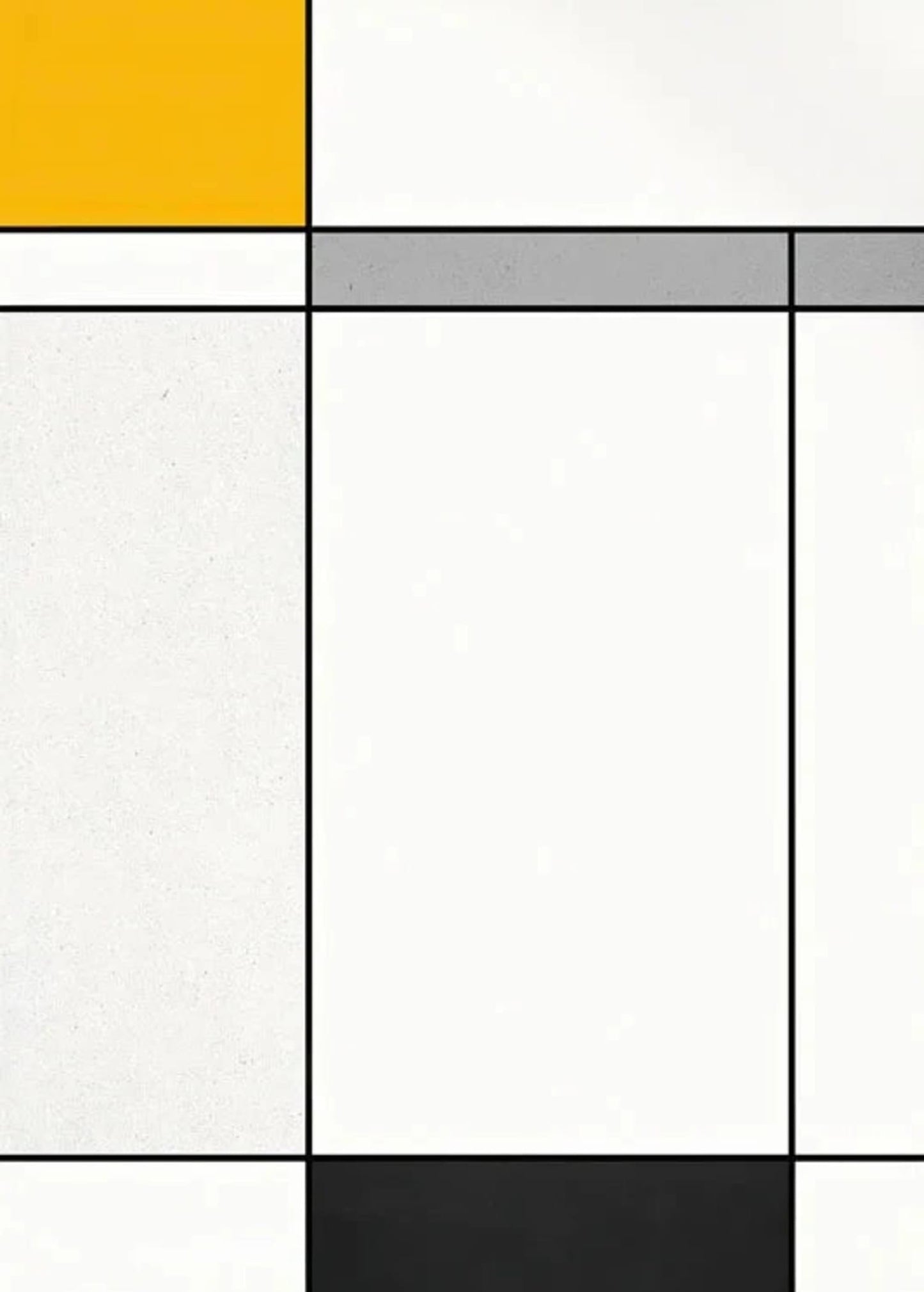 Piet Mondrian | Schwarz, Weiß, Gelb, Grau | Abstrakte moderne Kunst