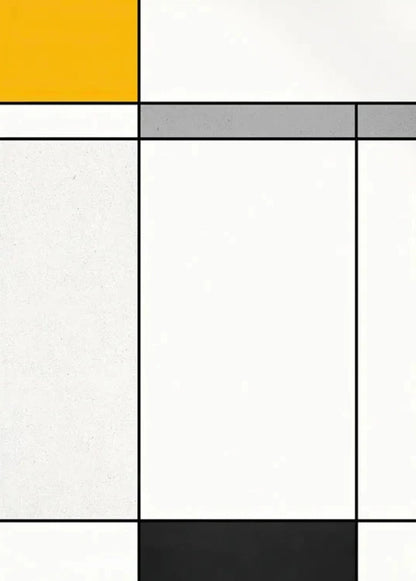 Piet Mondrian | Schwarz, Weiß, Gelb, Grau | Abstrakte moderne Kunst