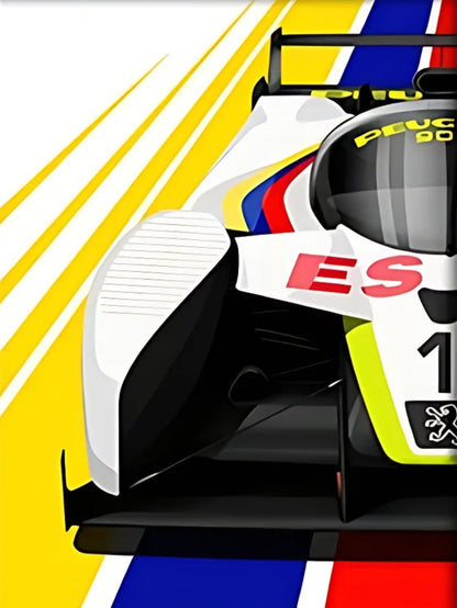 Modern | Vintage Racing Style Poster | Le Mans | Modern Race Car Art | Home Decor