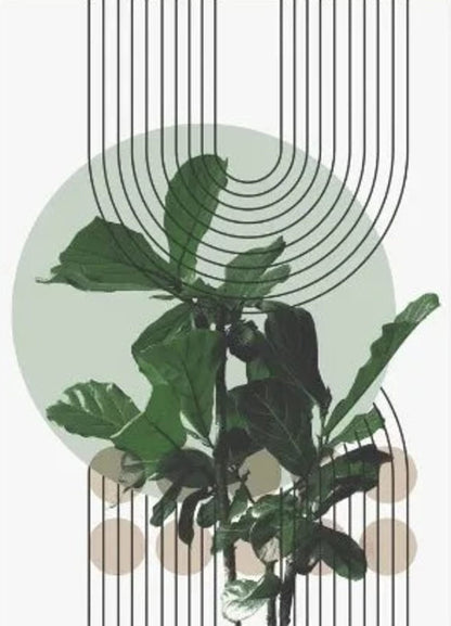 Moderne botanische Harmonie | Lineares Naturdesign