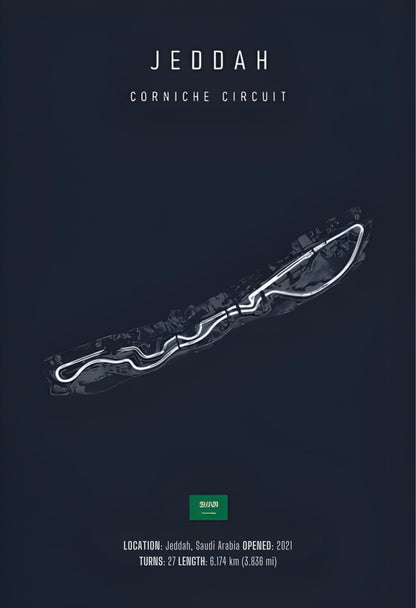 Jeddah Straatcircuit | F1 Circuitindeling