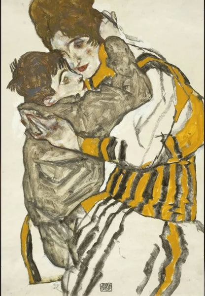 Egon Schiele | Die Liebe einer Mutter | Jugendstil-Druck