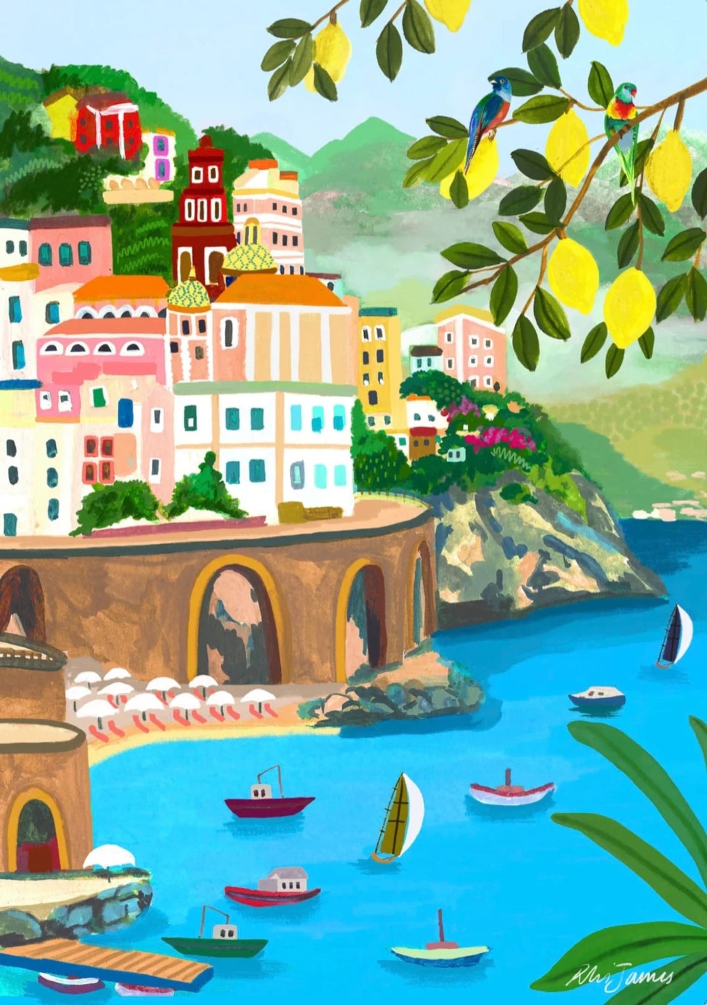 abstract india landscape poster